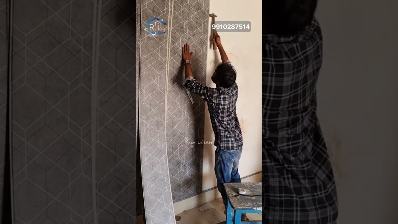 How to install PVC Panel on wall by Raza interior | PVC Panel deewar par lagane ka tareeka