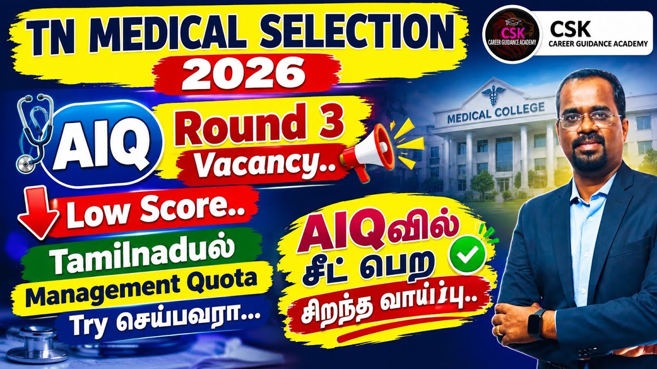 TNMS/AIQ - Round 3 - Seat Vacancy - Why Low Score Management Quota Aspirants Should Attend AIQ #R...