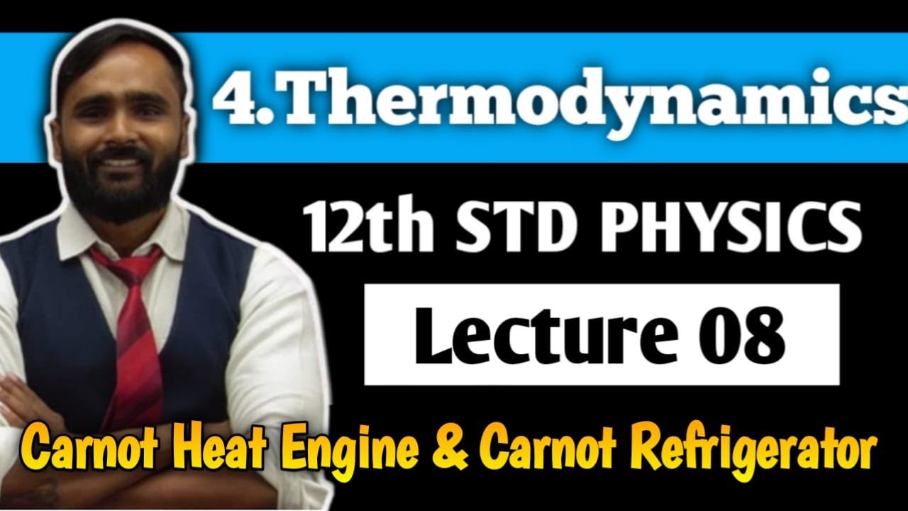 12th PHYSICS |4.THERMODYNAMICS|Lecture 08|Carnot Heat Engine and Carnot Refrigerator| PRADEEP SIR