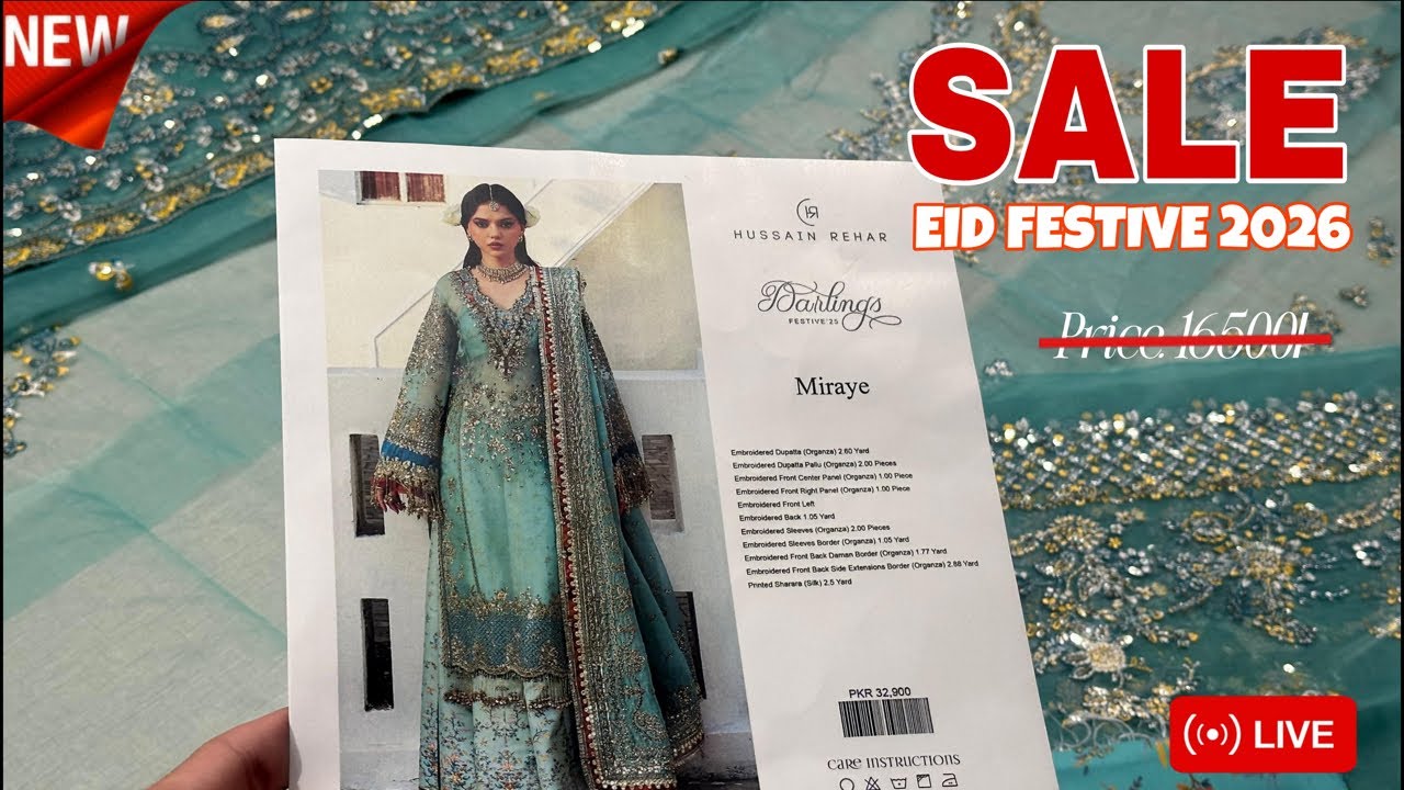 HUSSAIN REHAR MIRAYE | 03157534962 | LIVE🔥SALE | EID FESTIVE 2026 | DESIGNER REPLICA | PARTY WEAR