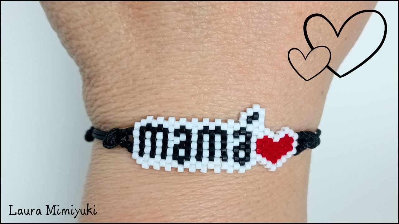 Pulsera MAMÁ miyuki / Brick stitch