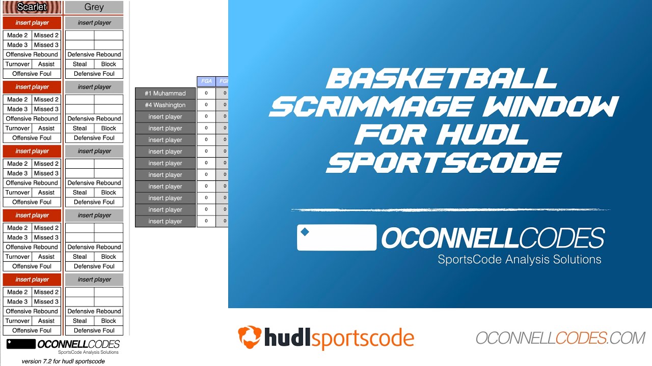 Basketball Scrimmage Window | Hudl SportsCode