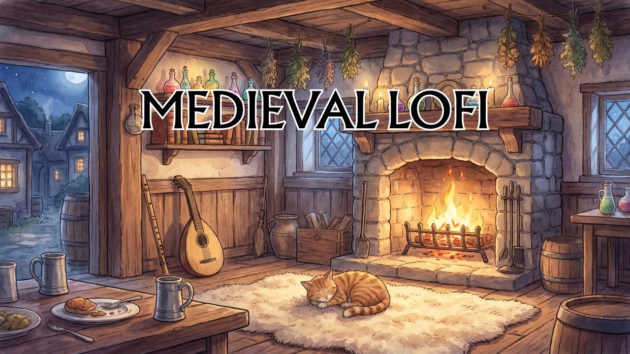 Fantasy Tavern Lofi Vol. 1 🍻 Cozy Medieval Inn Ambience & Bardcore Music for Relaxing [1 Hour]