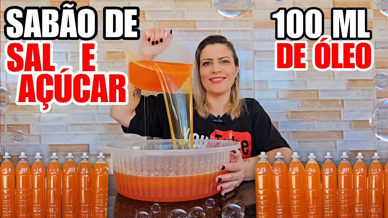 SABÃO LÍQUIDO DE SAL E AÇÚCAR 🤑PARA ROUPAS OU LOUÇAS 🤑