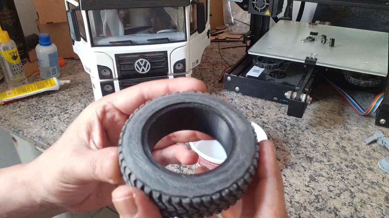 Como fazer pneus de borracha silicone para miniatura l Rodas l STL PDF