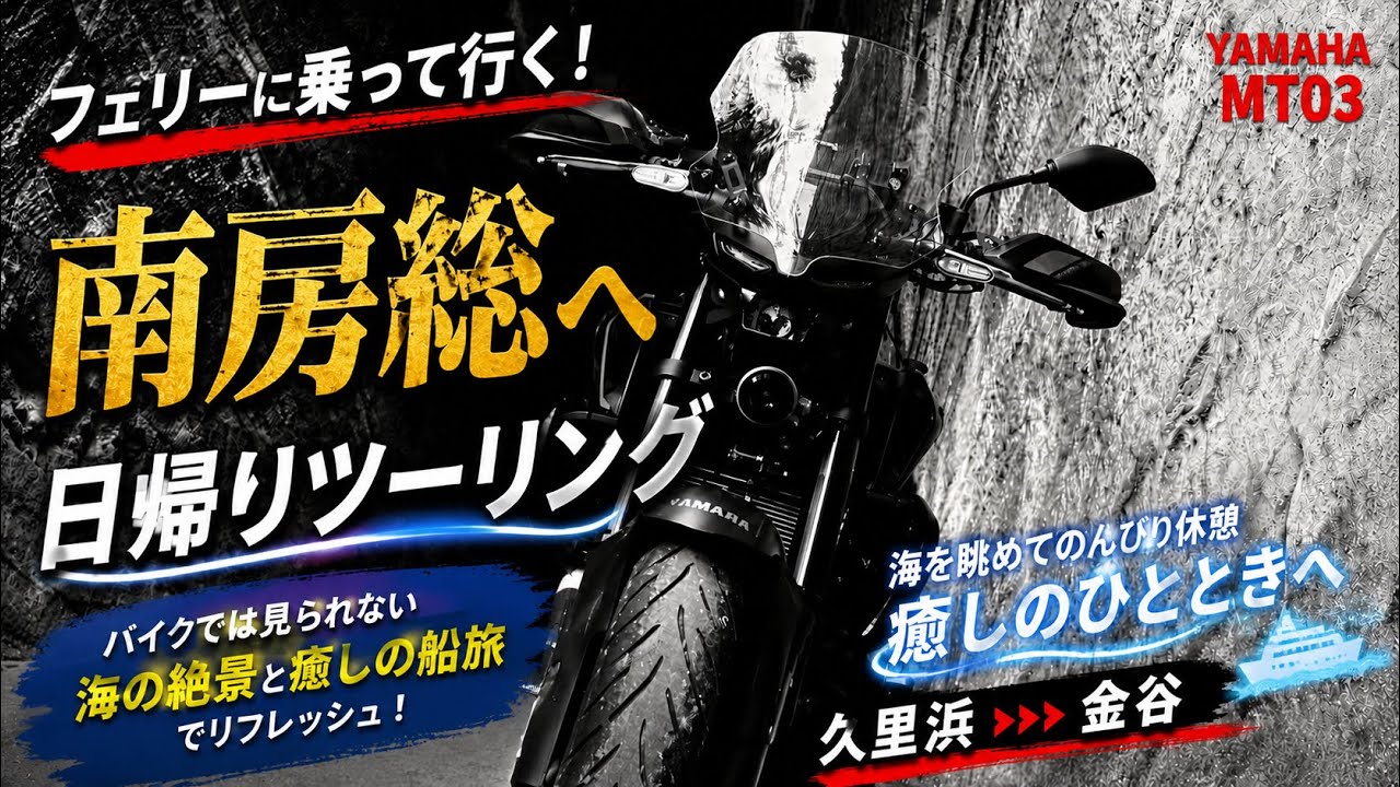 バイクで初のフェリー乗船・南房総半島を日帰りツーリングYAMAHA MT03  