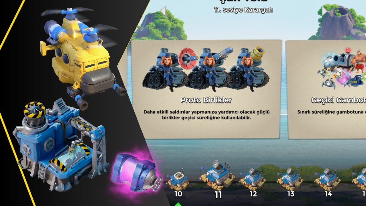 #009 Hq10 Karargahı 11'e yükseltiyoruz. We are upgrading the headquarters to 11 Boom Beach Türkçe