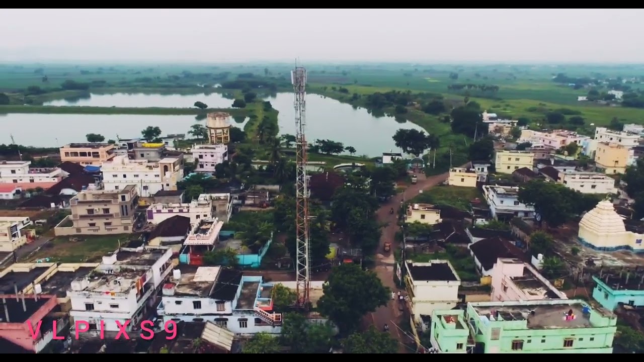 Prathipadu Village 👌🏻 || Beautiful view from Drone   Video Credit @vlpixs9photography312