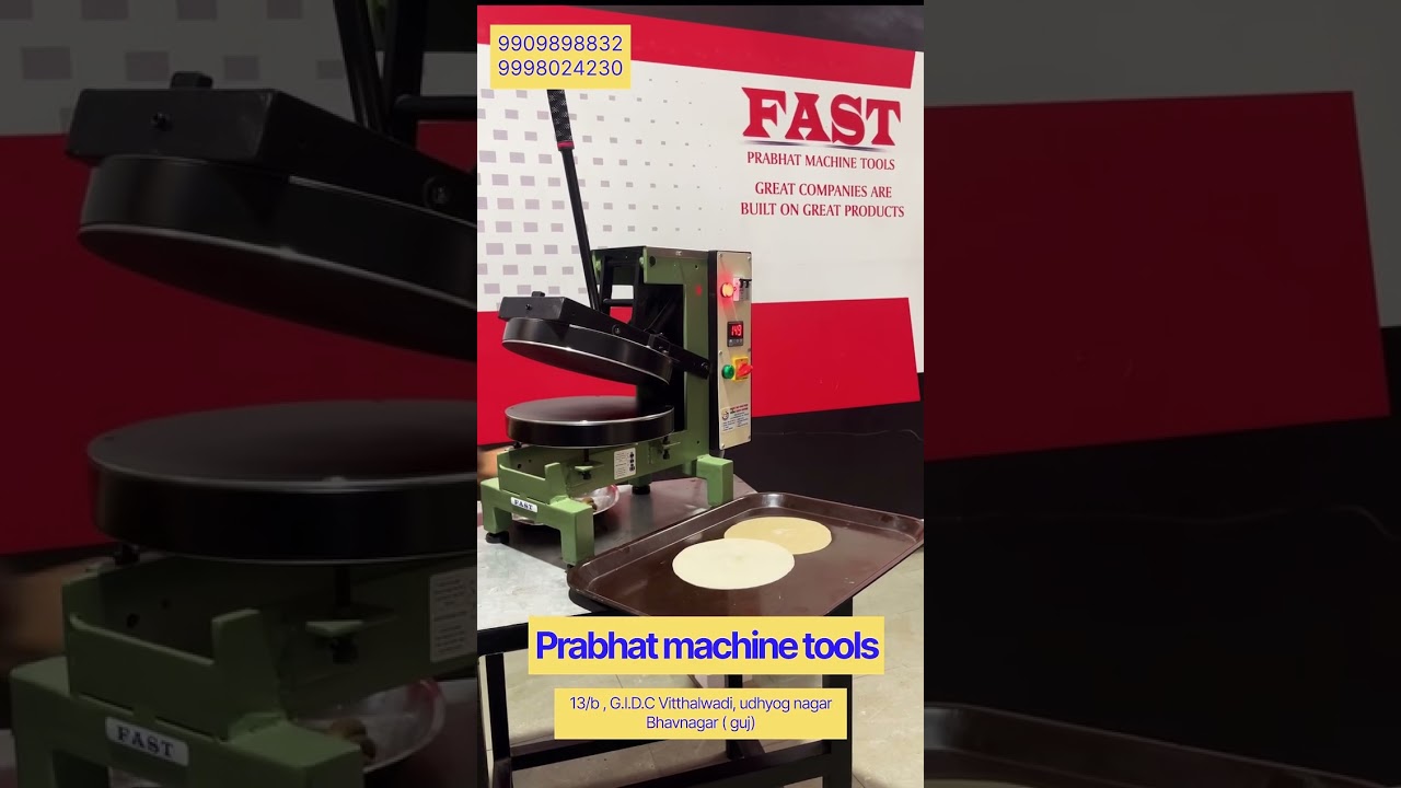 ￼ Fast Hand press Chapati machine export 20 country #machine #automaticrotimaker