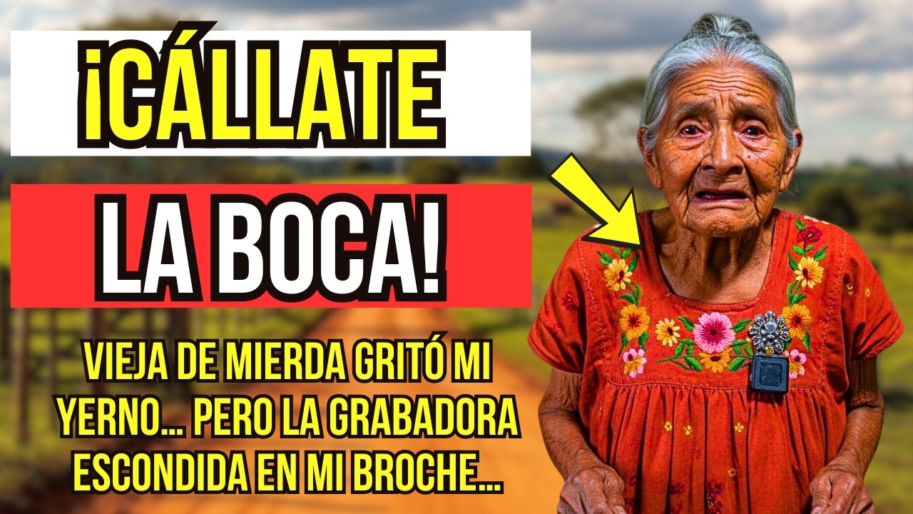 “¡CÁLLATE LA BOCA, VIEJA!” la grabadora escondida en mi broche ya estaba transmitiendo todo a la...