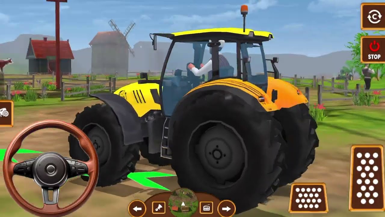India farmer Game tractor 2025 New In farm corn - Us Tractor farming Game ep4