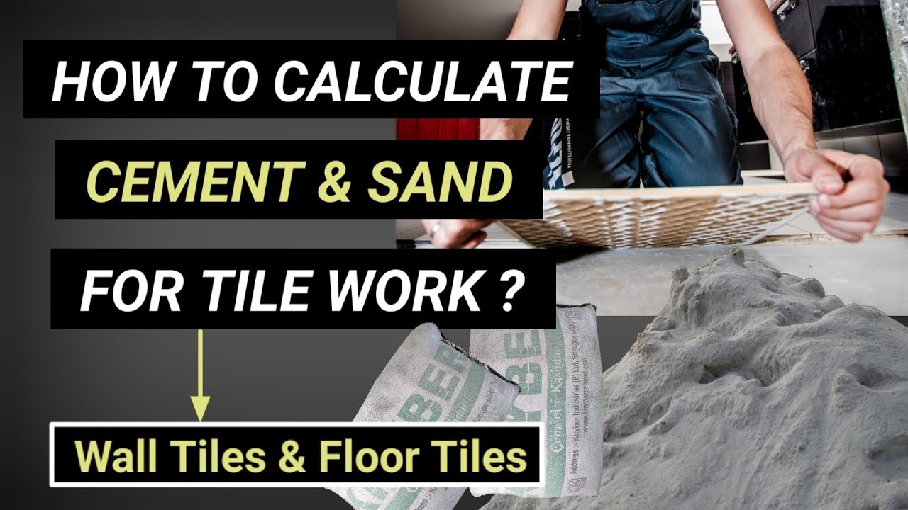 How to calculate Cement and sand for tile work? |for floor & wall |quantity surveying | Civil tutor