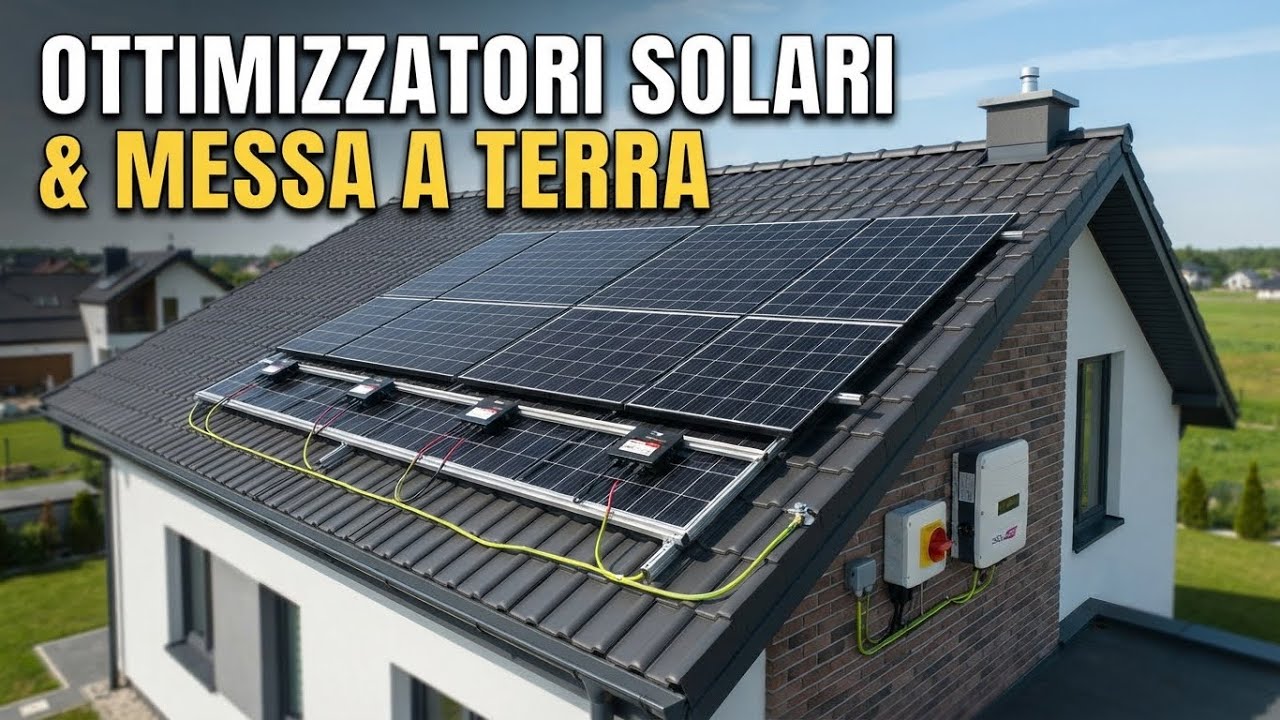 Installazione Degli Ottimizzatori Solari e Messa a Terra Pannelli