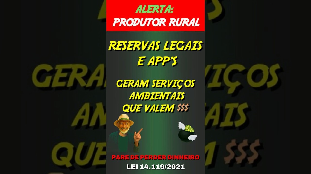Produtor Rural - Pare de perder dinheiro #creditodecarbono, #reservalegal, #servicoambiental, #cop30