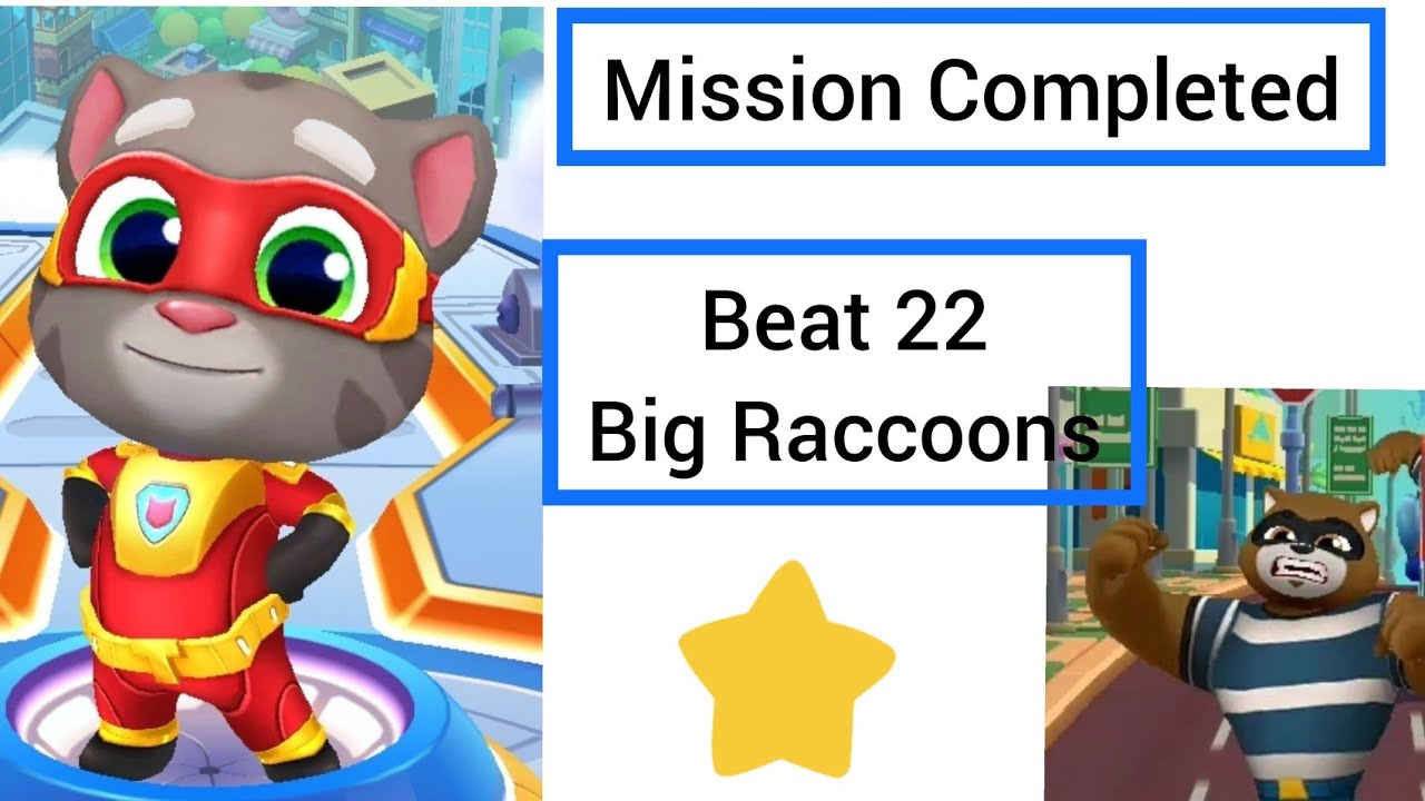 Mission Completed 🔥 Beat 22 Big Raccoons in One Run 🎉 Tom Hero Dash Run ⚡