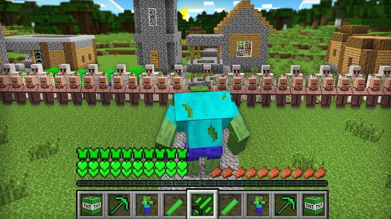 МЕН ГИГАНТ МУТАНТ ЗОМБИ БОЛЫП АУЫЛҒА ШАБУЫЛ ЖАСАДЫМ! қазақша  майнкрафт казакша айсеи