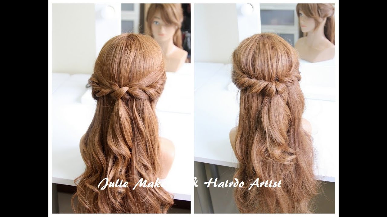 2種簡易公主頭綁法教學 2 Half up hairstyles with updo stick