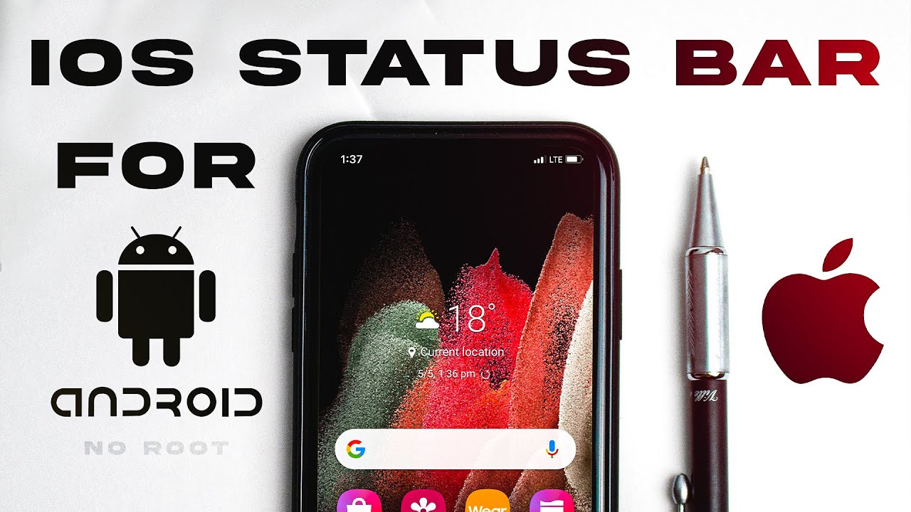 iOS Status Bar For Android // How to get iOS Status Bar On Any Android // iOS 14 Status Bar
