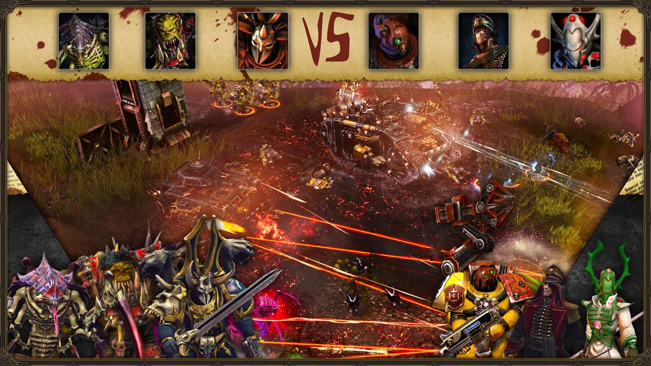 WH40k: Dawn of War 2 - 3v3 | JoshSkySter + Noisy + Thorinc [vs] AngryMetalGuy + C-LOS + Asmondeus
