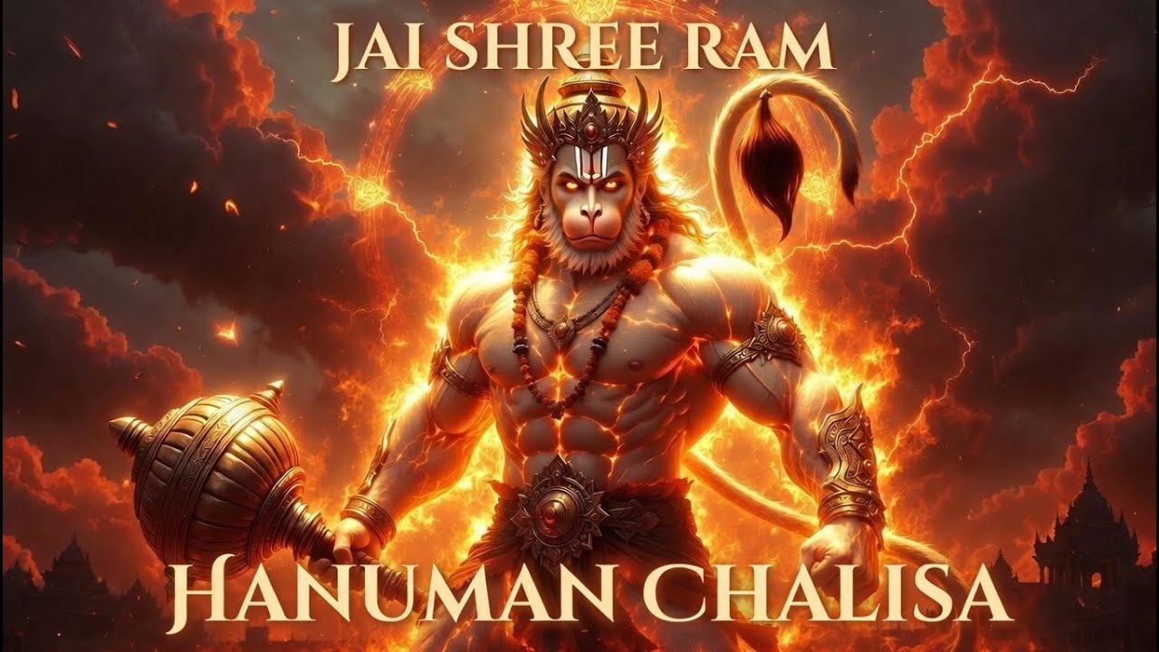 POWERFUL Hanuman Chalisa | Mahavir Roop | Original AI Devotional Bhajan#HanumanChalisa