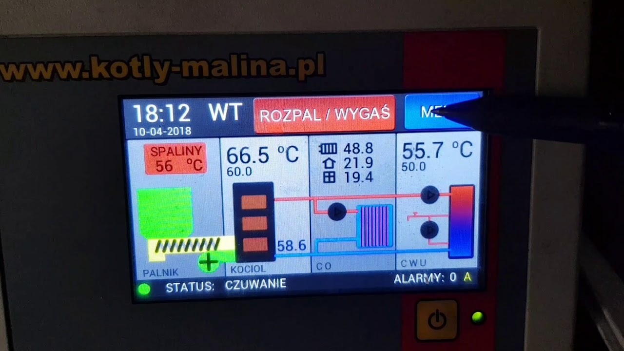 Ustawienia letnie sterownika SKZP-02  na ekogroszek i niskie spalanie ekogroszku
