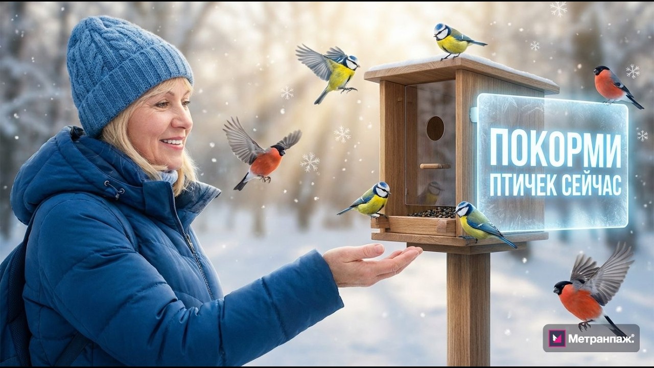 🔴Покорми птичек онлайн  👀🌲❄  25 февраля 2026