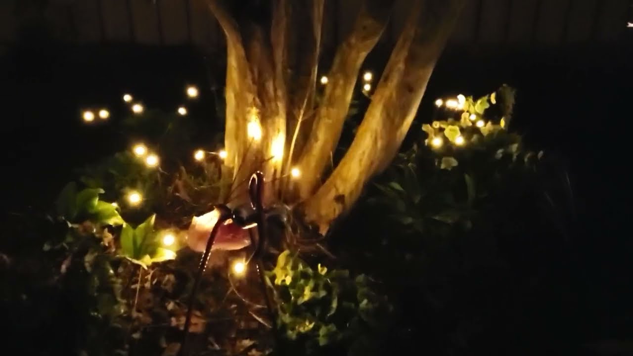 Gorrzai Solar Garden Lights Outdoor 4 Pack Solar Firefly Lights Review, Solar power by day, at night