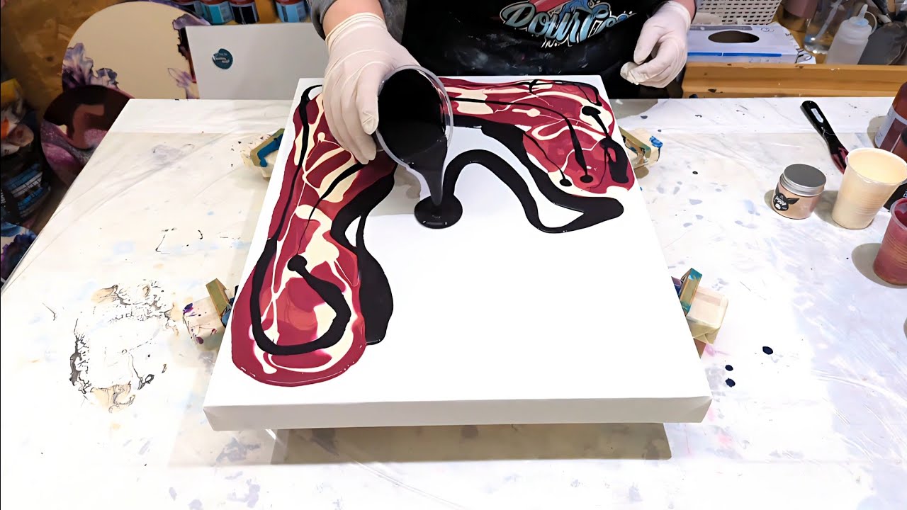 The DARK side of PINK - Fluid Painting