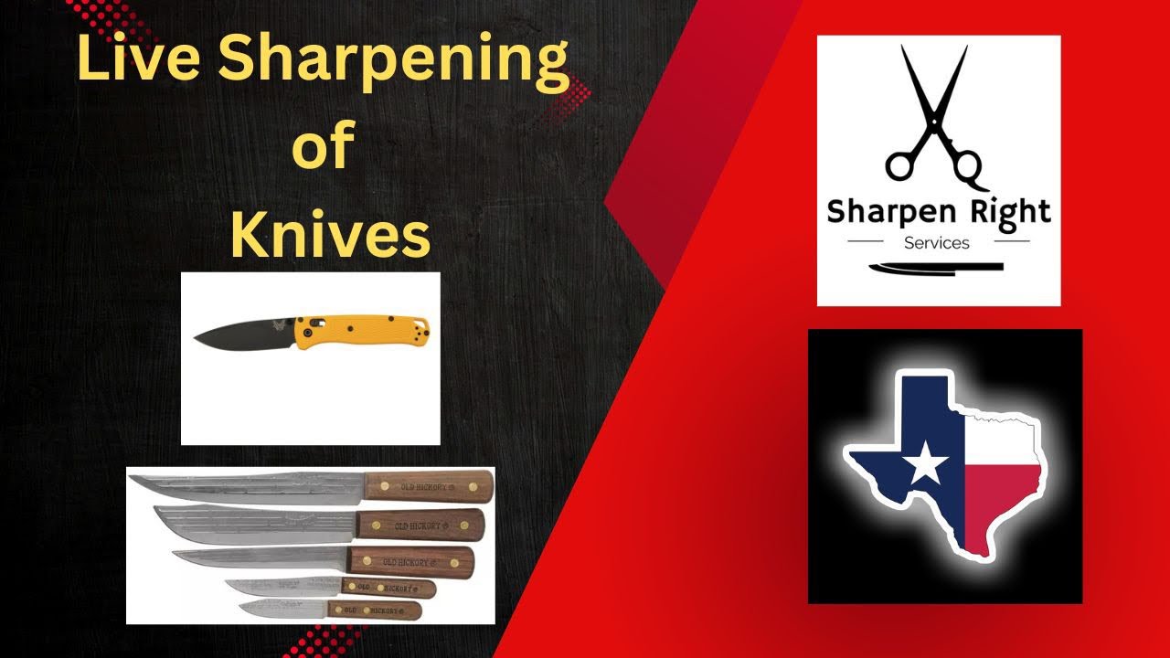 Live Knife Sharpening with Mike White - Sharpen Right Services LLC - League City, Texas