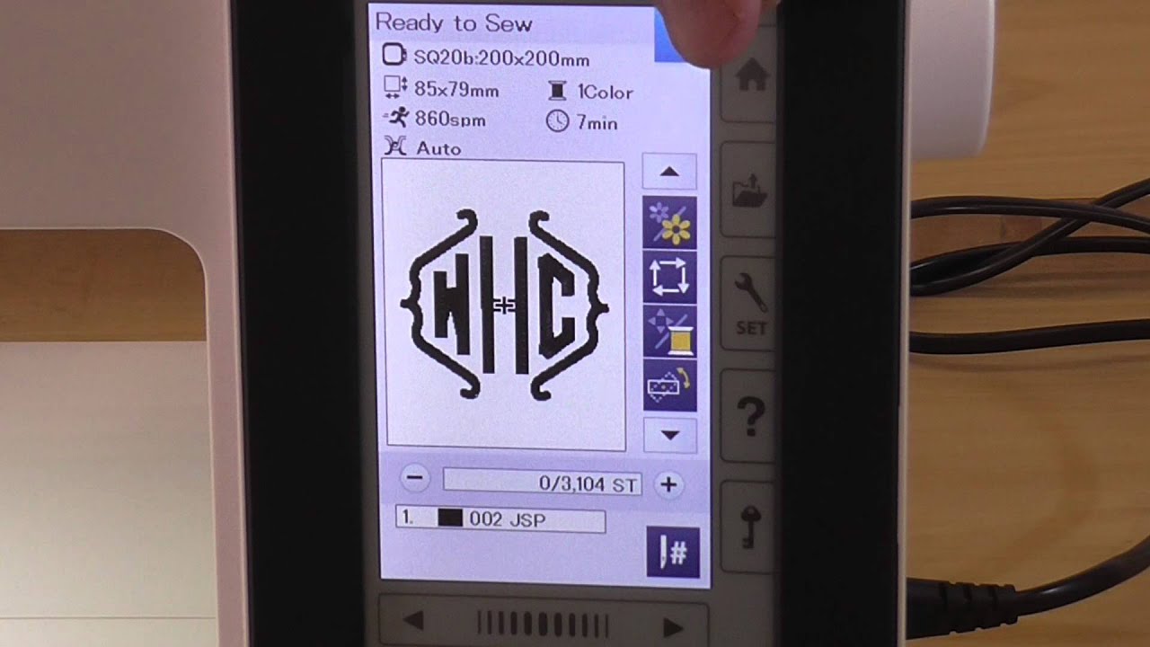 Monogramming with the Janome Memory Craft 550E/ 500E/ 400E