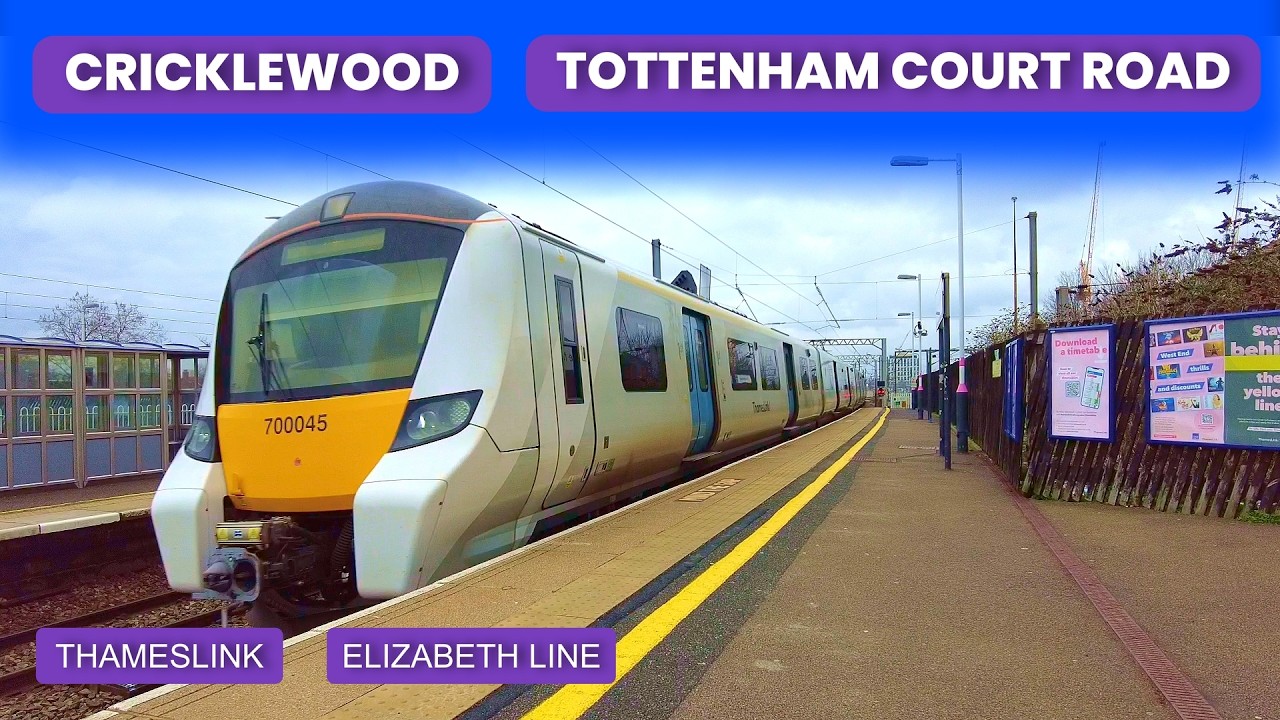 Thameslink & Elizabeth line Journey: Cricklewood to Tottenham Court Road Via Farringdon