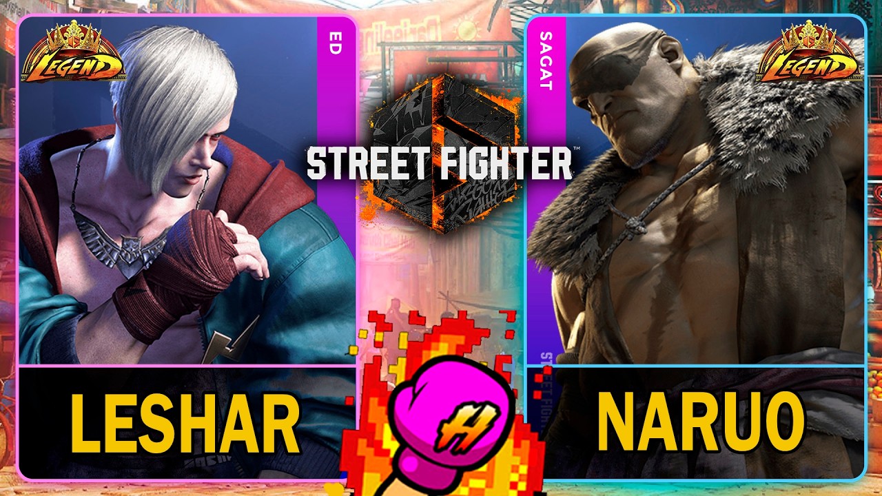 SF6 Leshar (ED) VS Naruo (SAGAT)🥊Street Fighter 6🥊スト6🥊4K 60ᶠᵖˢ
