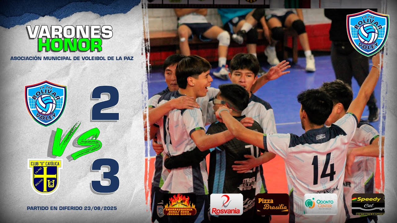 La Paz Bolívar Voley 🆚 U.C.B. | HONOR | Masculino | AMVLP
