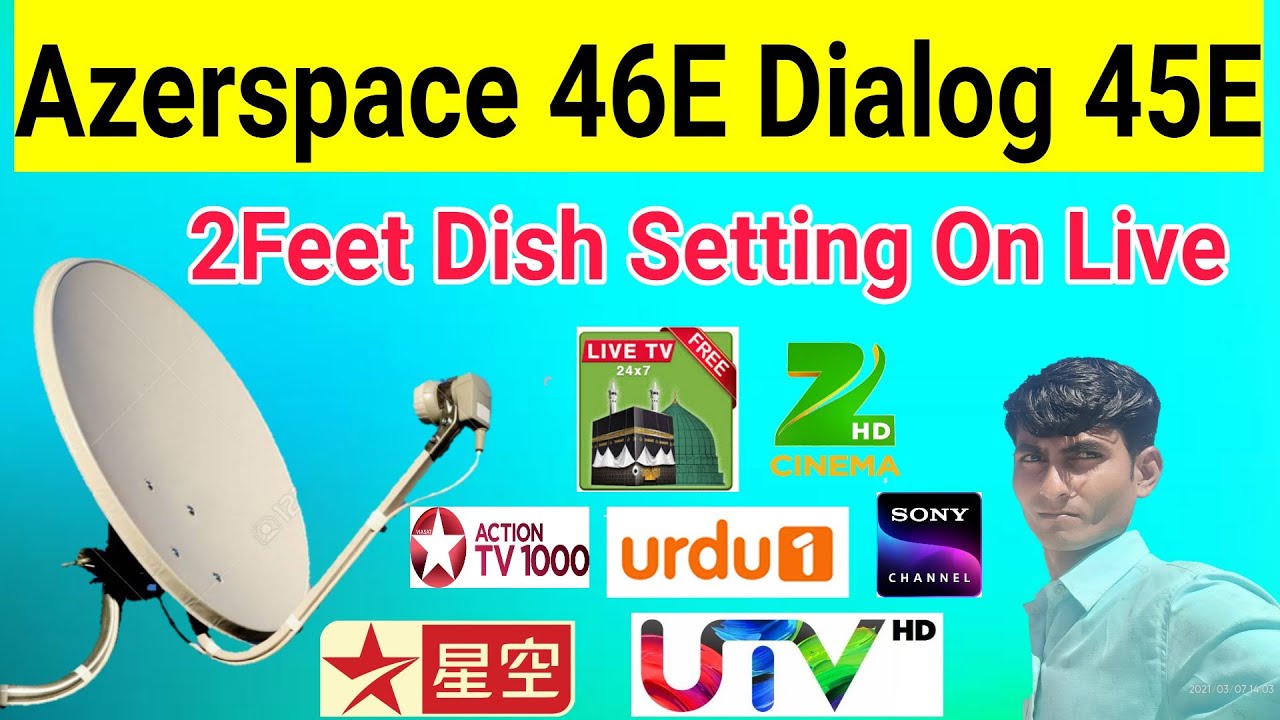 Azerspace 46.E, & Dialog Tv 45.E On 2 Feet Dish Setting Channel List | mbfreedish #45e #46e