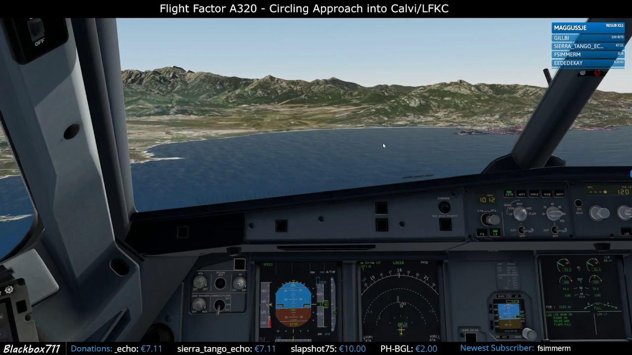 FF320 Circling Approach Calvi/LFKC Runway 36