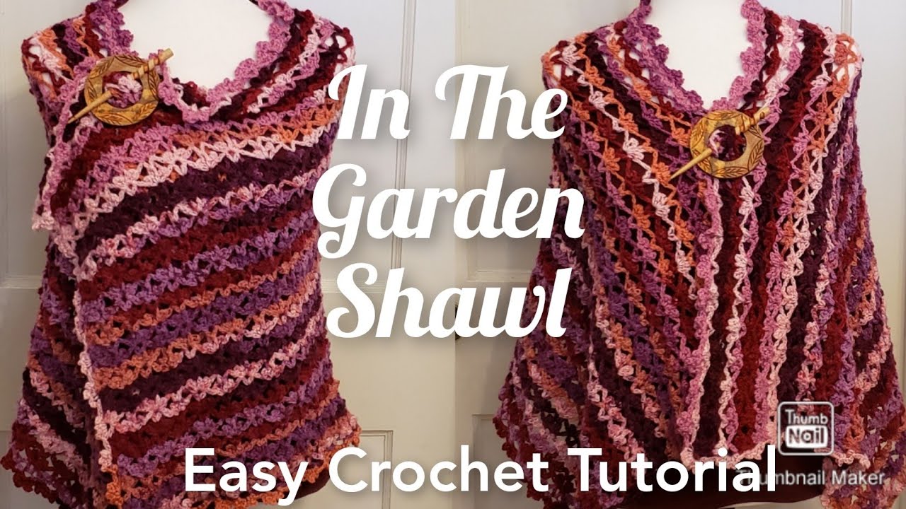 How to Crochet 'In The Garden Shawl' Rectangular Shawl / Wrap | Trefoil Stitch | Tutorial