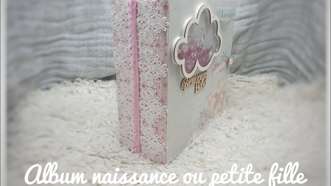 Album pop up naissance ou petite fille #scrapbooking #album