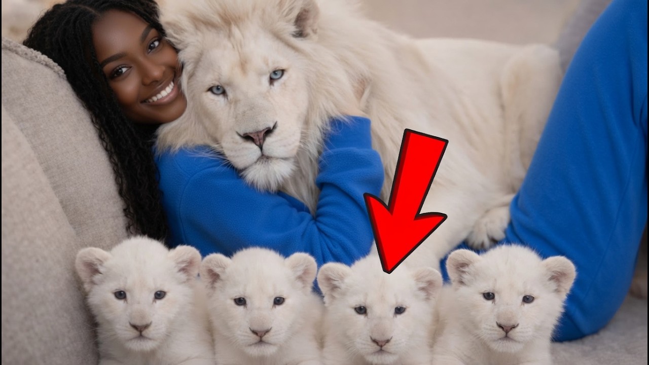 Rescued White Lion Cub Grows Up Surrounded by Human Love 🦁❤️ The Story That Will Melt Your Heart