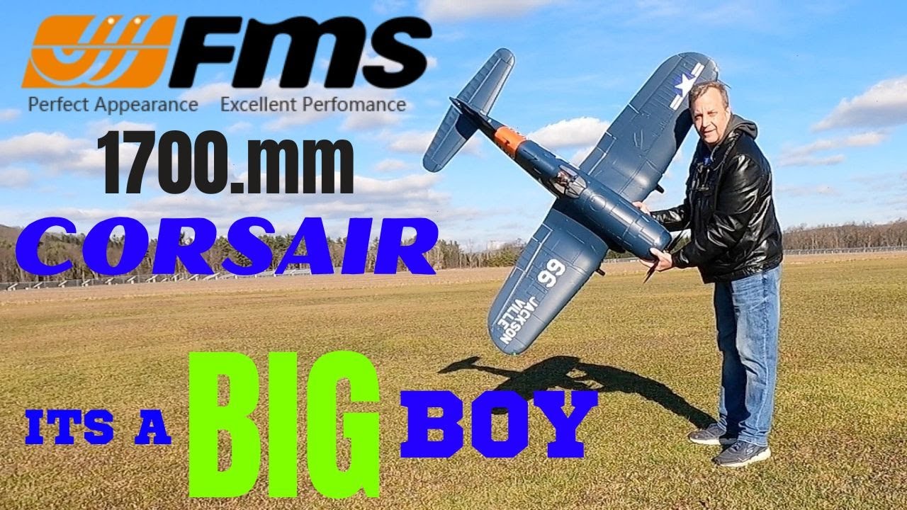 FMS 1700mm CORSAIR MAIDEN FLIGHT on 6S