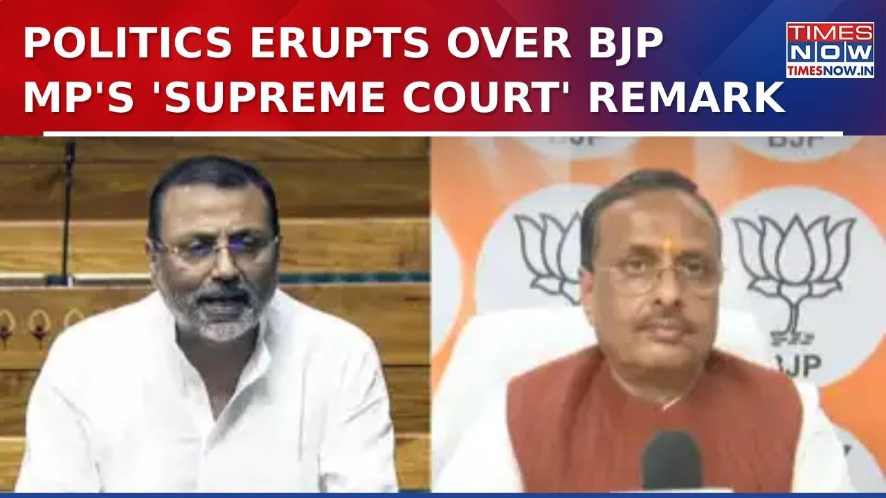 Nishikant Dubey's Remarks Over Supreme Court Sparks Controversy,  BJP Issues Clarification | WATCH
