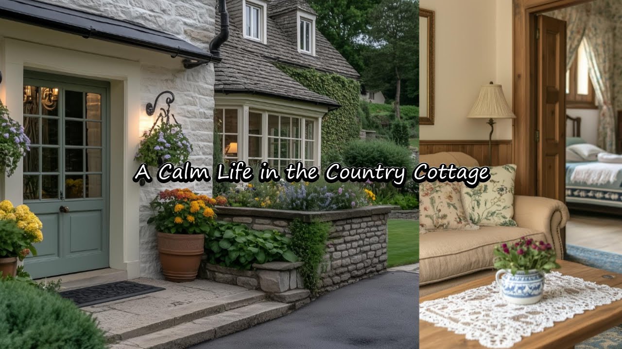 A Cozy Home Designed for Our Later Years, Country Cottage Decor in Calming Beige or Blue Colors