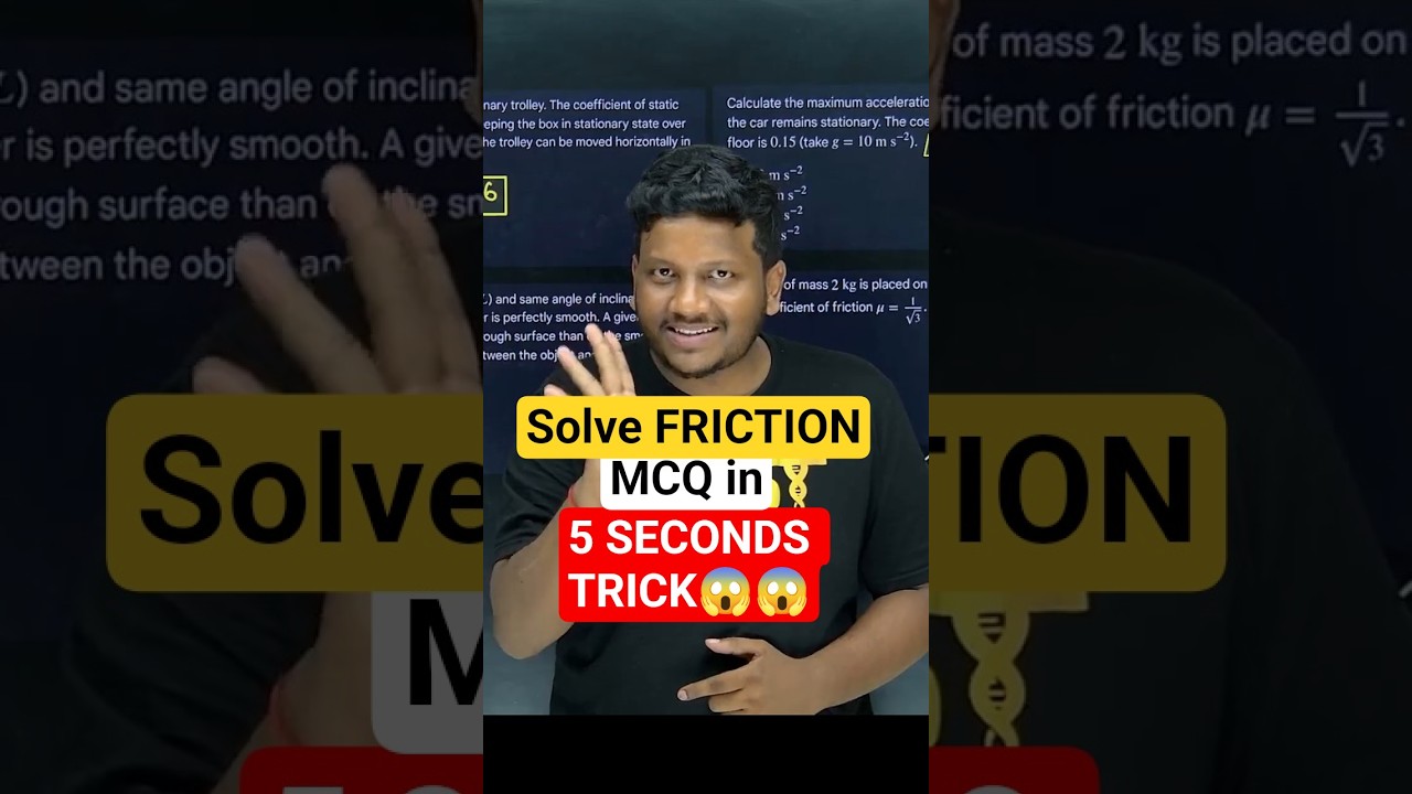 This Physics MCQ Repeats Every Year NEET SOLVE IN 5 SECONDS Tricks | Dr Sudharshan | NST