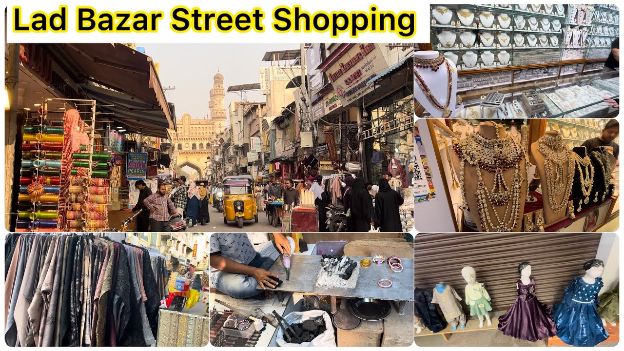 Charminar Lad Bazar Street Shopping || Lad Bazar Visit😍❤️ #hyderabadidastarkhwan 