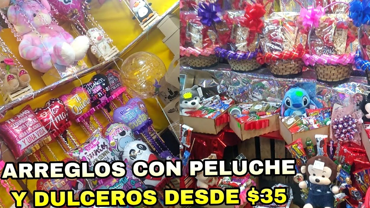 ARREGLOS CON PELUCHE Y DULCEROS DESDE $35 PARA EL 14 DE FEBRERO MERCADO DE JAMAICA