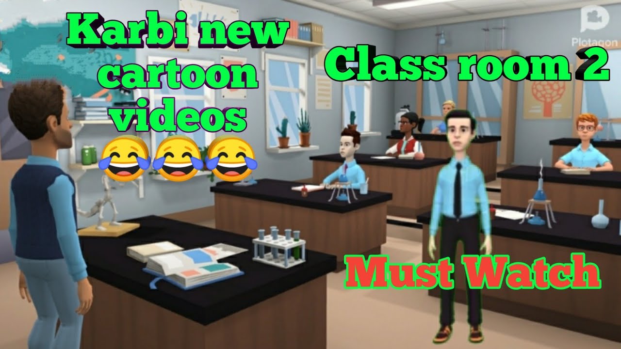 KARBI NEW FUNNY VIDEO 3 IDIOTS DIALOGUE  || KARBI CARTOON VIDEO FUNNY CLASS ROOM 2  || KARBI CARTOON