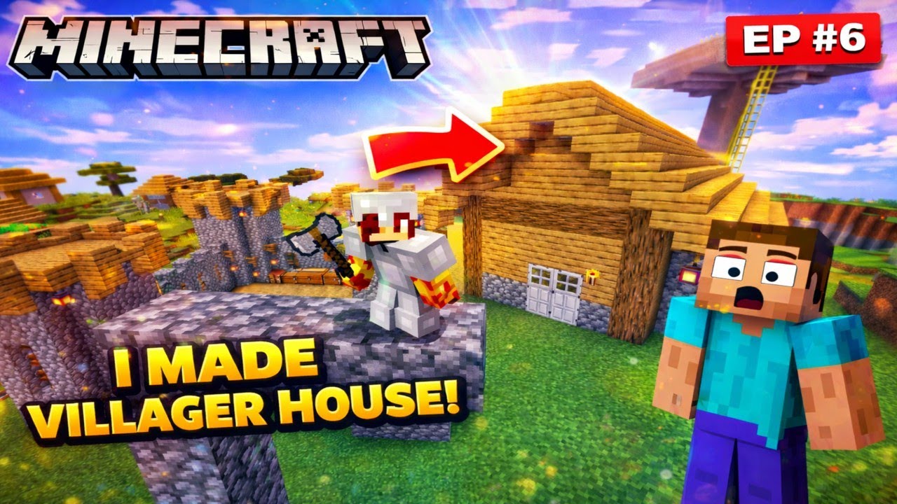 FINALLY! I MADE A😱 VILLAGER HOUSE 🔥