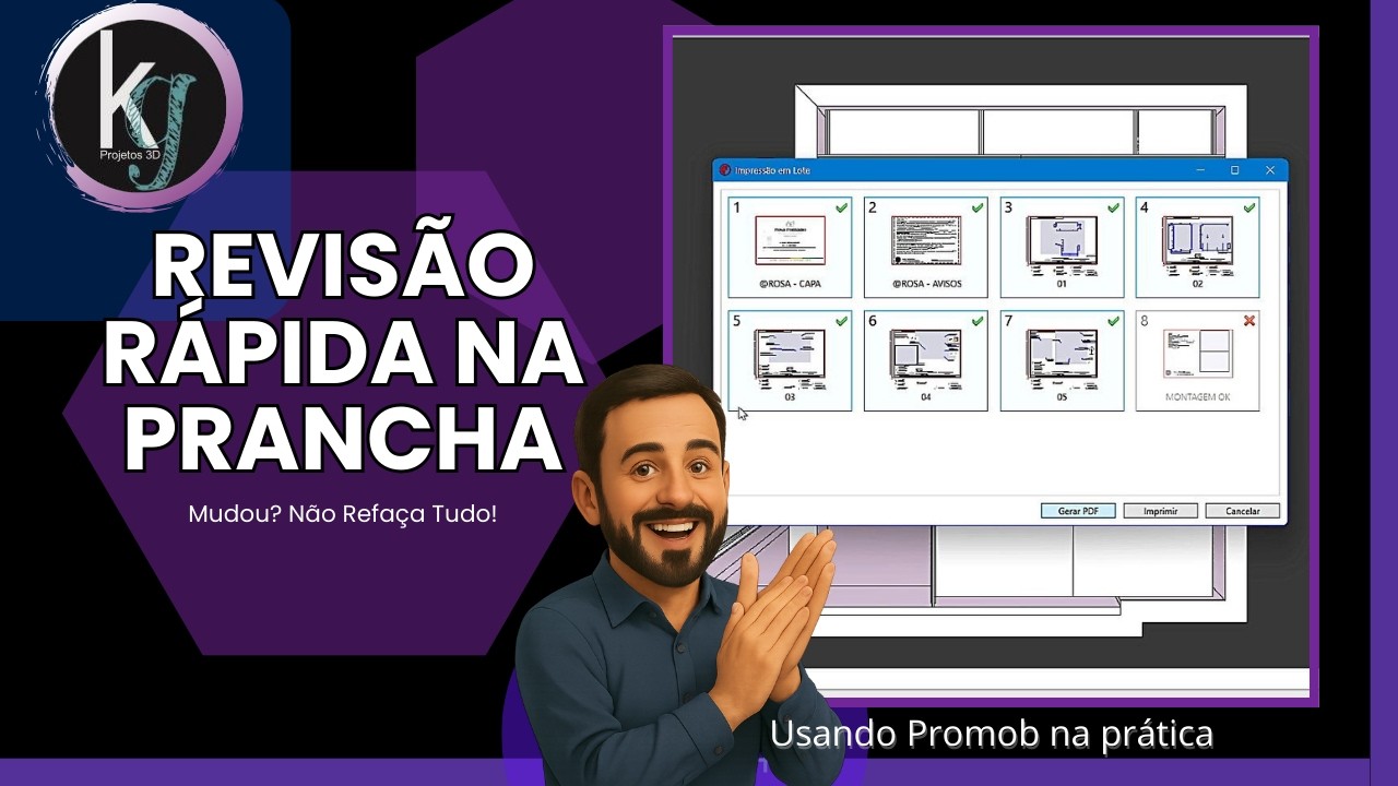 Como Atualizar Prancha de Impressão no Promob sem Refazer Tudo [KG projetos - Kleber Giuliano]