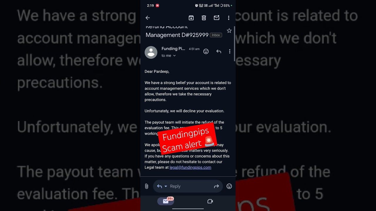 Fundingpips Scam alert 🚨 ,not giving master account #funding #trading #forex