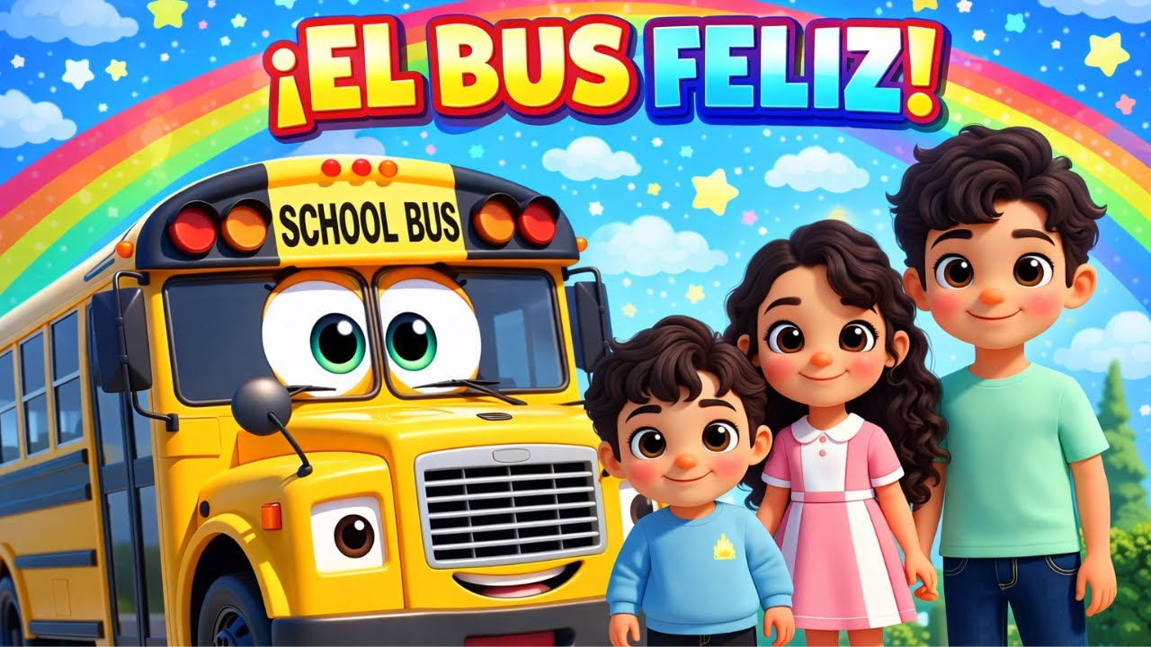 El Bus Escolar Feliz | Canción Infantil Divertida | Videos para Niños