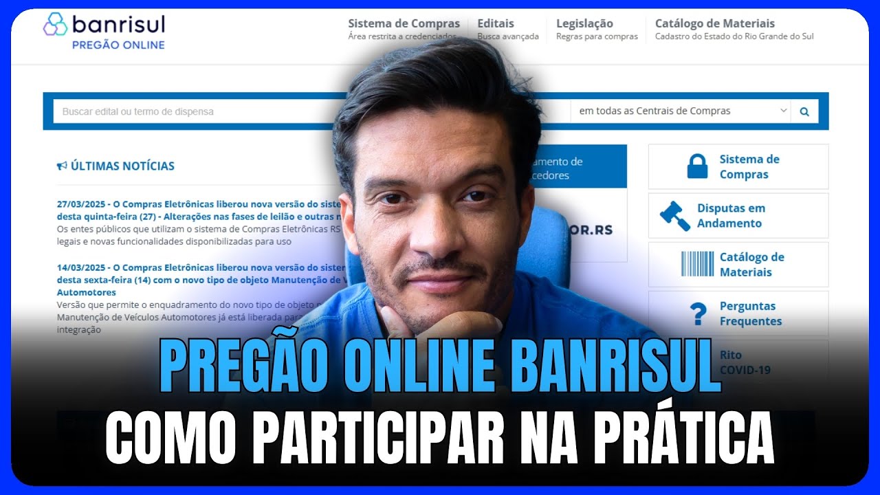 COMO PARTICIPAR E VENCER UMA LICITAÇÃO NO PORTAL PREGÃO ONLINE BANRISUL #licitações #banrisul